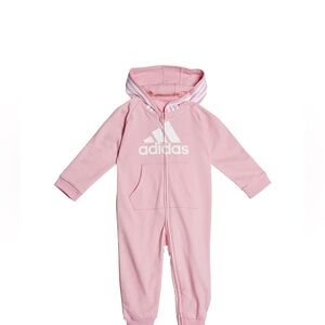 Adidas Pink Infant Hoodie Coverall- 24months